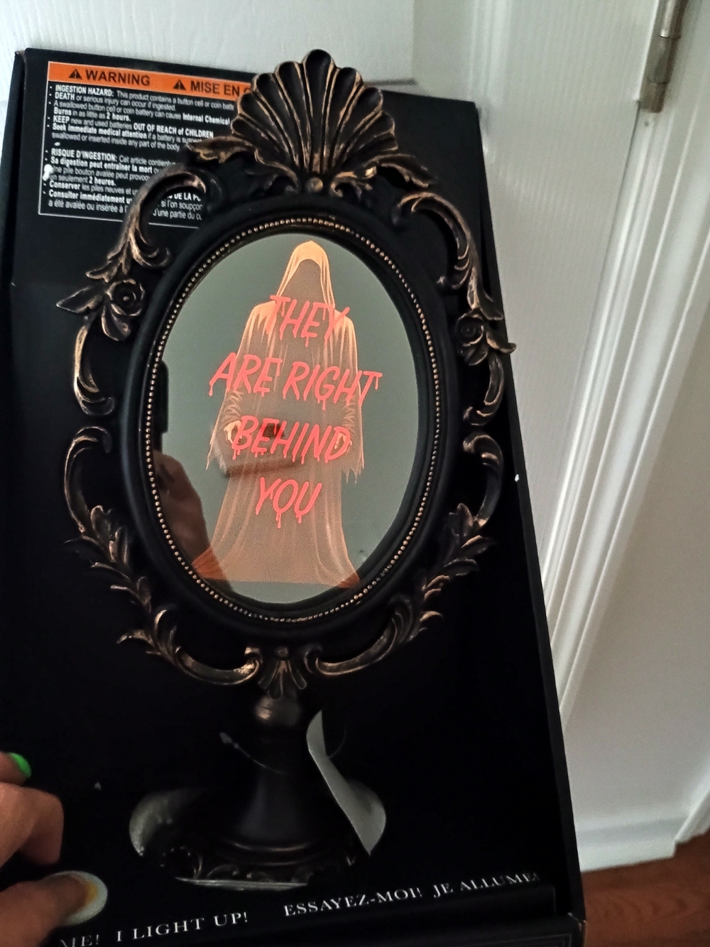 Martha Stewart LED Haunted Mirror THEY ARE RIGHT BEHIND YOU New